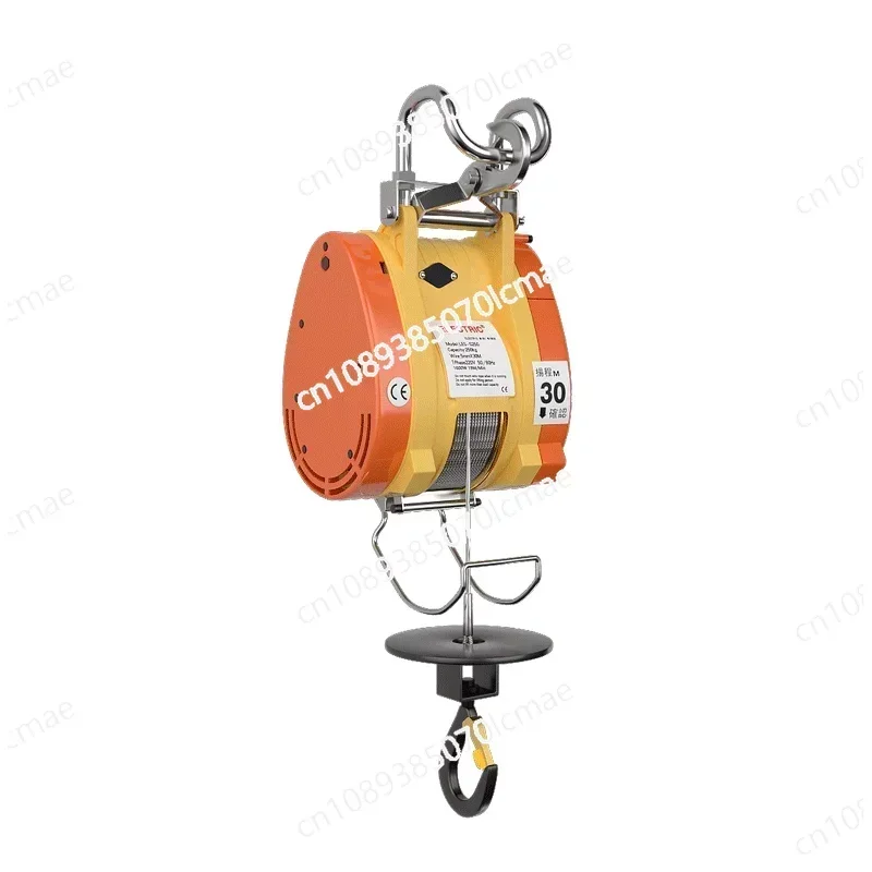 500kg Hoist Efficiency Miniature Electric Hoist Crane 220V/1700W Cable Winch Household Portable Suspended Small Hoist