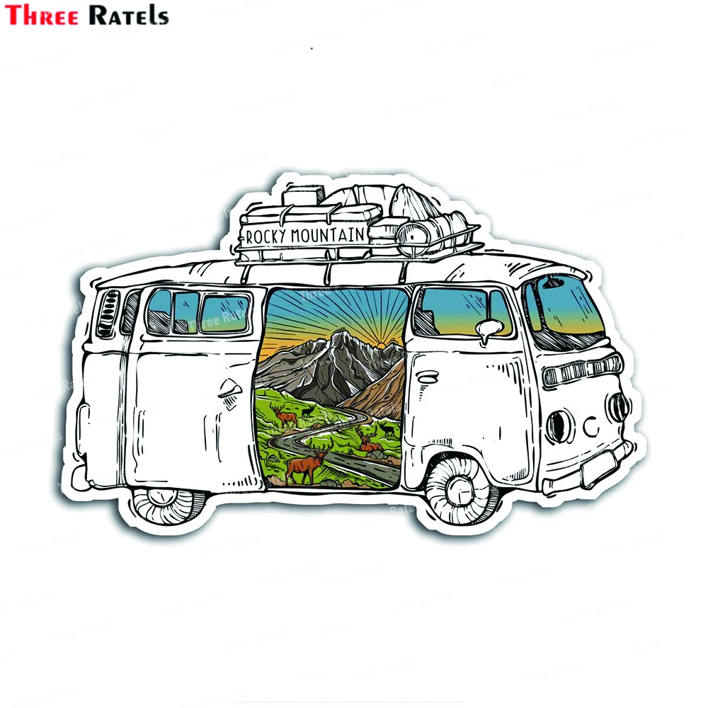 Three Ratels L994 Rocky Mountain Road Trip Sticker For BMV E39 Car Accessories Car Stickers Laptop Cool Auto Decals