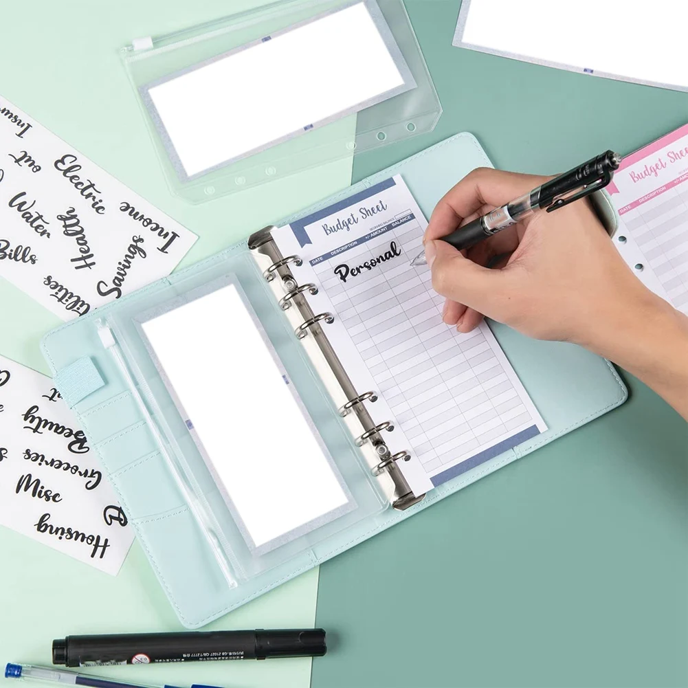 Папка для денег и денег, используется для средств, для менеджера по денежным расходам, для управления финансами, с искусственной кожей, конверт на молнии