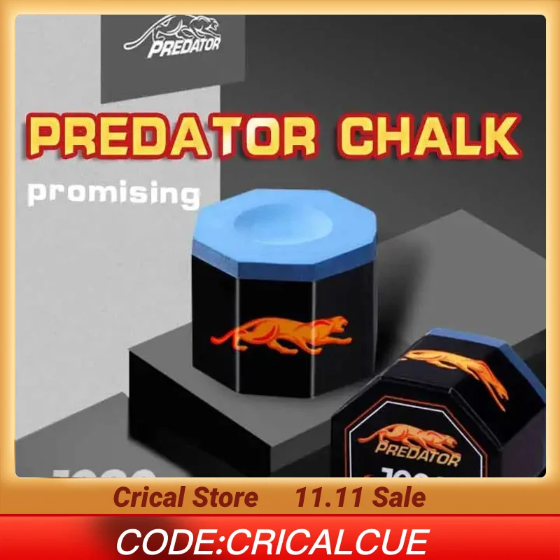 Predator บิลเลียดชอล์ก 1080 Pure บิลเลียดชอล์ก 5 ชิ้น/หลอด Professional Carom สระว่ายน้ํา Cue Stick ชอล์กสีฟ้าอุปกรณ์บิลเลียด