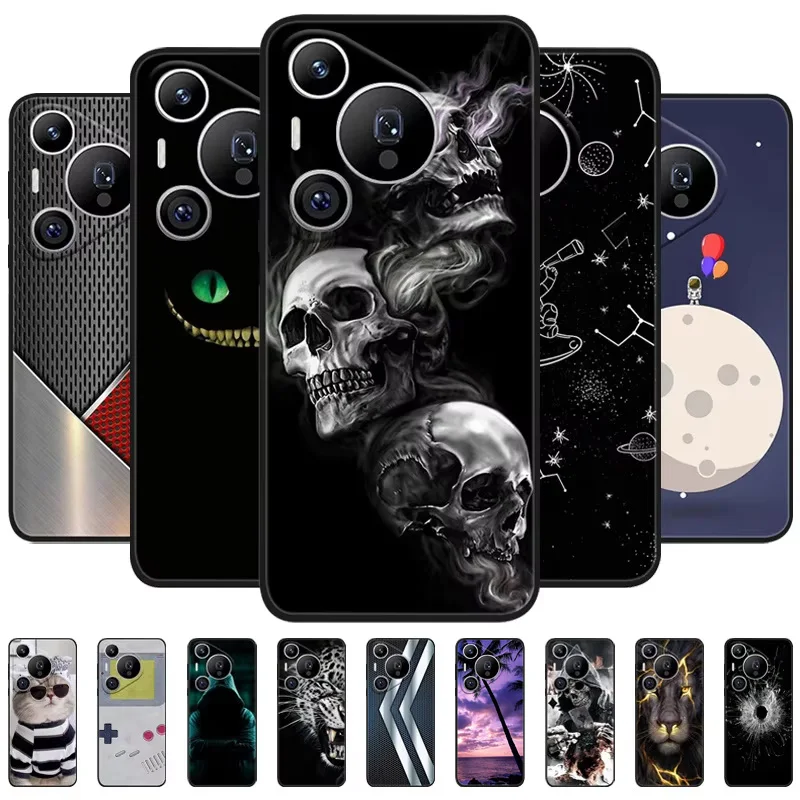 

For HUAWEI Pura 70 Ultra Case Cool Lion TPU Back Cover For HUAWEI Pura 70 Pro Plus Soft Silicone Phone Case Pura70 Funda Coque