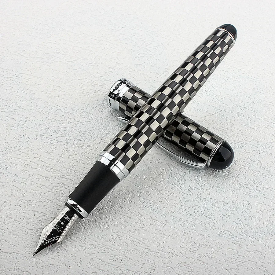 Luxury Quality Jinhao 750 Black with Silver F EF M Nib Fountain Pen Stationery Office Supplies