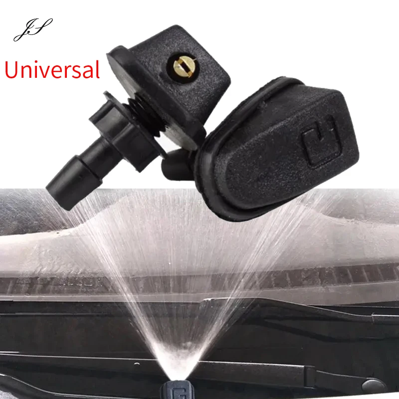 2 Pcs/Set Car Universal Front Windshield Wiper Nozzle Jet Sprayer Kits Sprinkler Water Fan Spout Cover Washer Outlet Adjustment