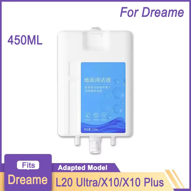 Líquido para aspirador de pó dreame l20 ultra/l10 prime/x10/x20 pro plus substituições de fluido 450ml solução de limpeza de detergente