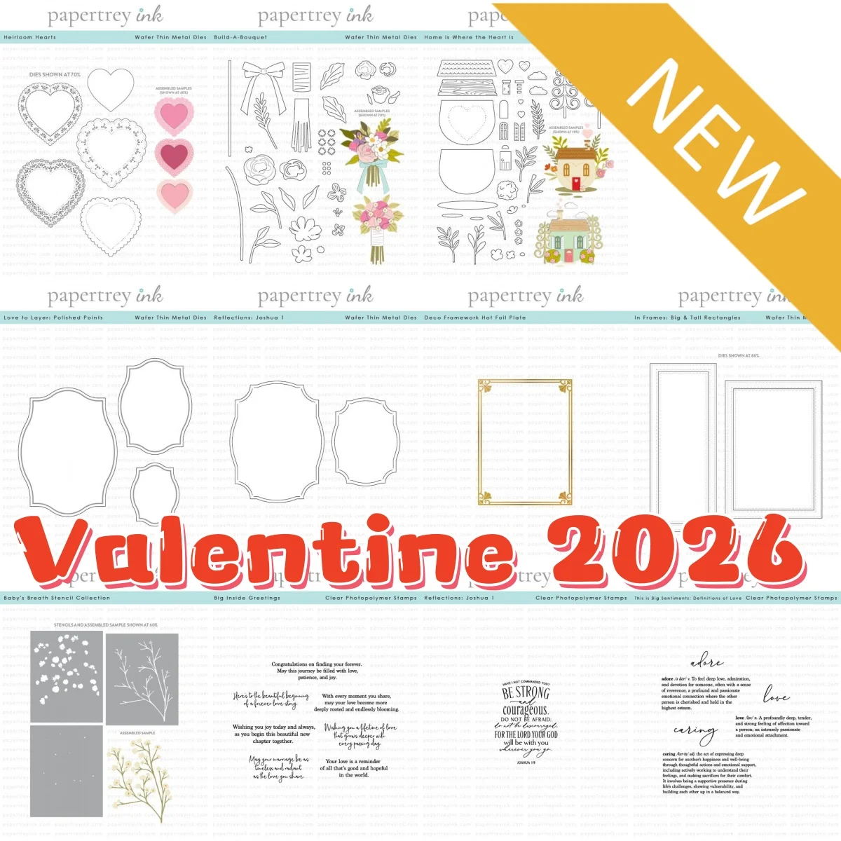 

Love Bouquet Heart Home Framework Metal Cutting Dies Clear Stamps Stencil Hot Foil For DIY Scrapbook Valentine's Day 2026 New