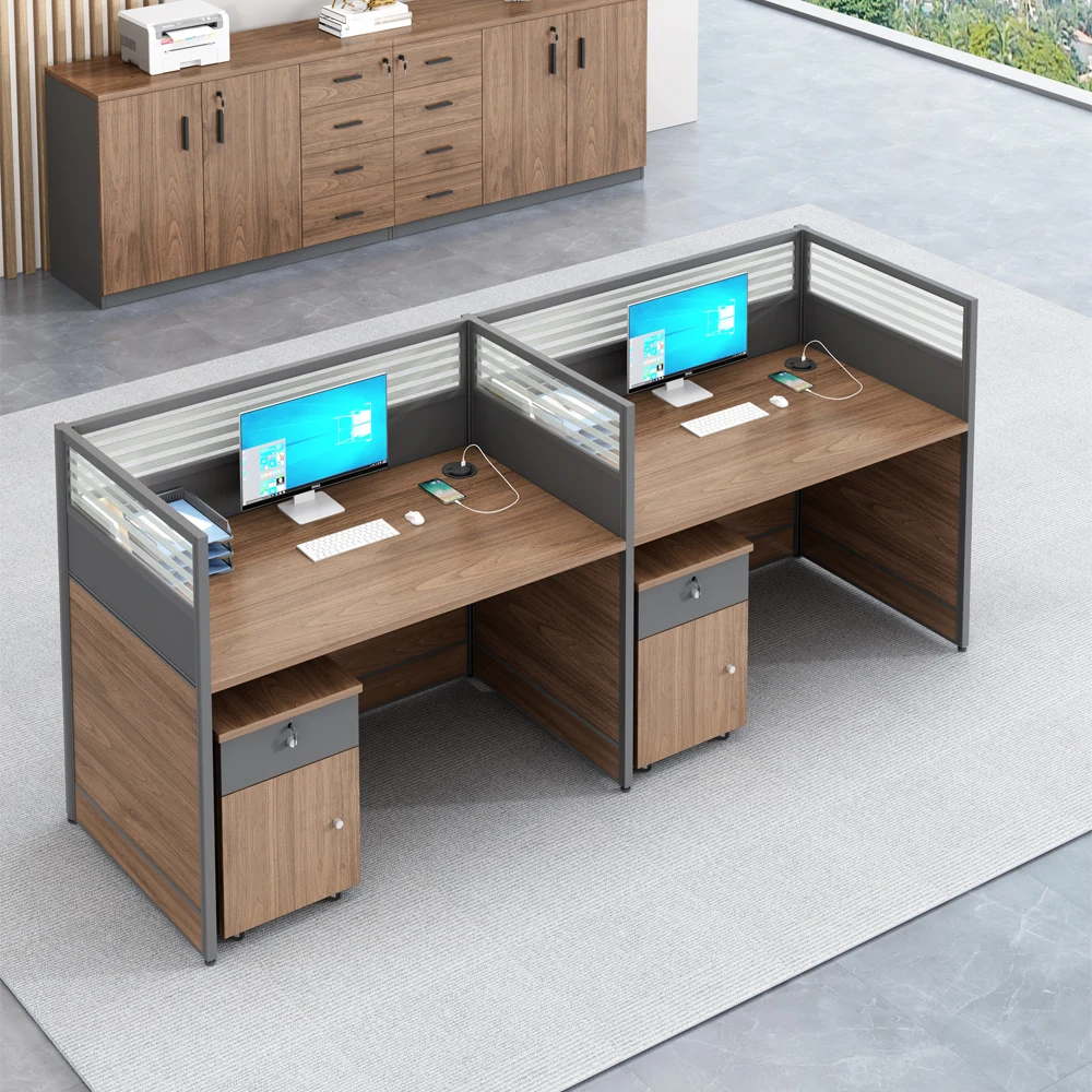 Modern Modular Office Table Workstation Cubicle Modular 4 6 Seater People Desk Open Staff Workstations for Office Furniture