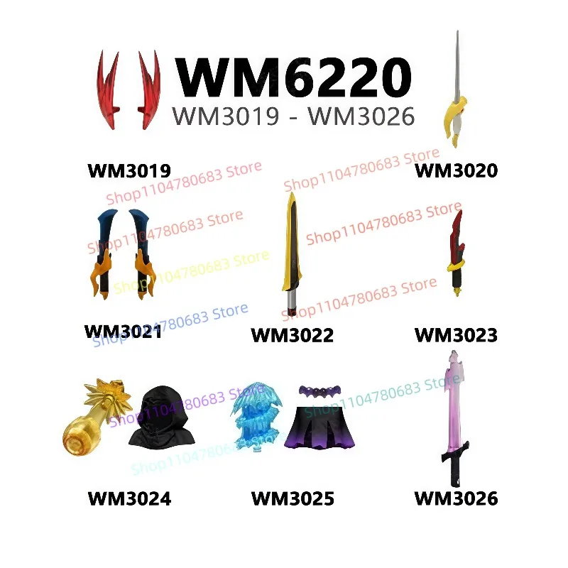 MOC WM6221 WM3027 WM3028 تمثال صغير بنة تجميعها نموذج التماثيل أنيمي الكرتون اللعب الزخرفية الهدايا