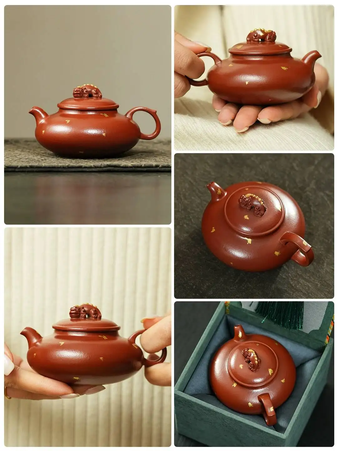 Yihu Chun High-End Yixing Purple Teapot, Shajin Caolu Teapot 140C, Famous Artisan's Pure Handmade Tea Brewing Pot Made From
