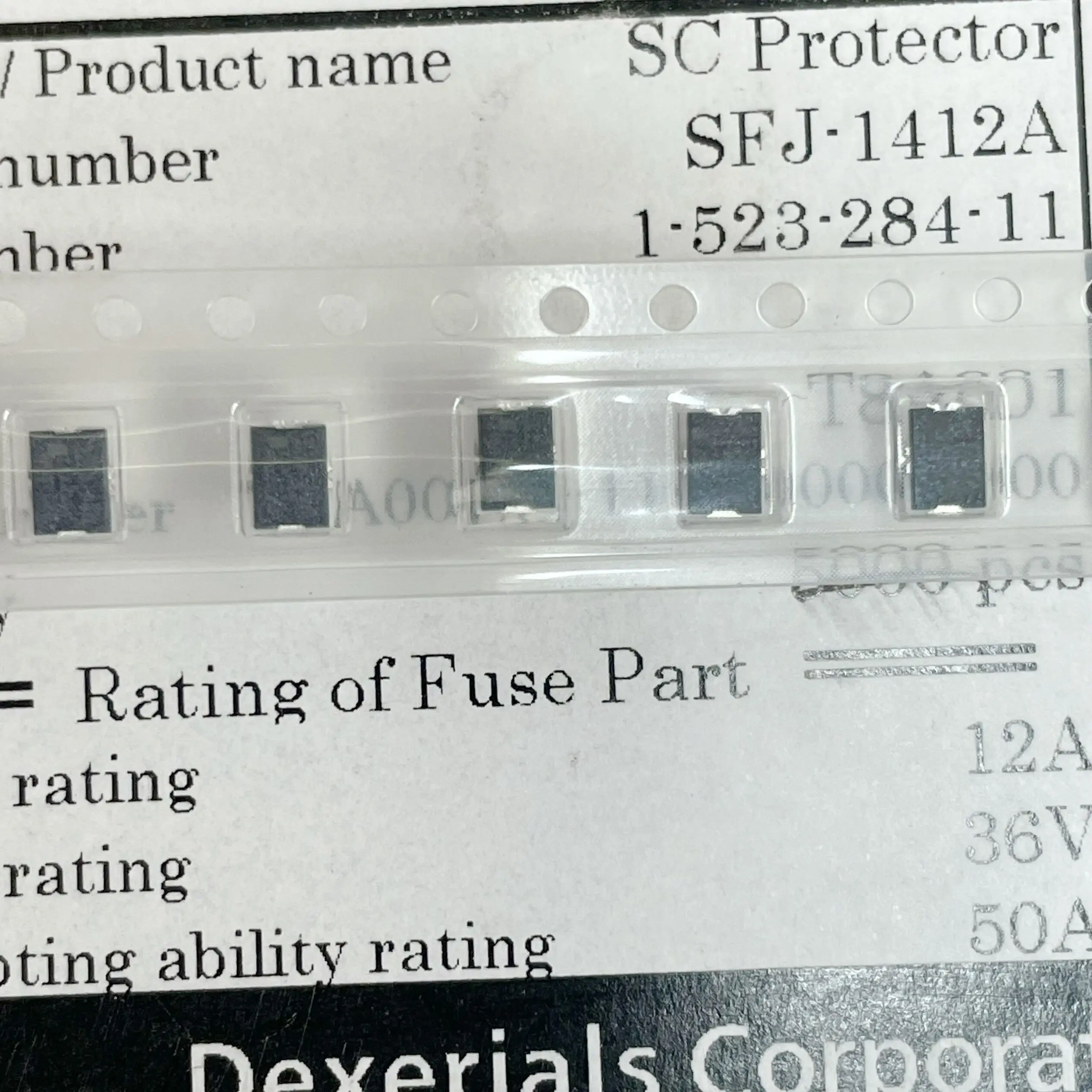2PCS/LOT SFJ-1412 12AJ4 36V 12A 4cells Lithium battery fuse new