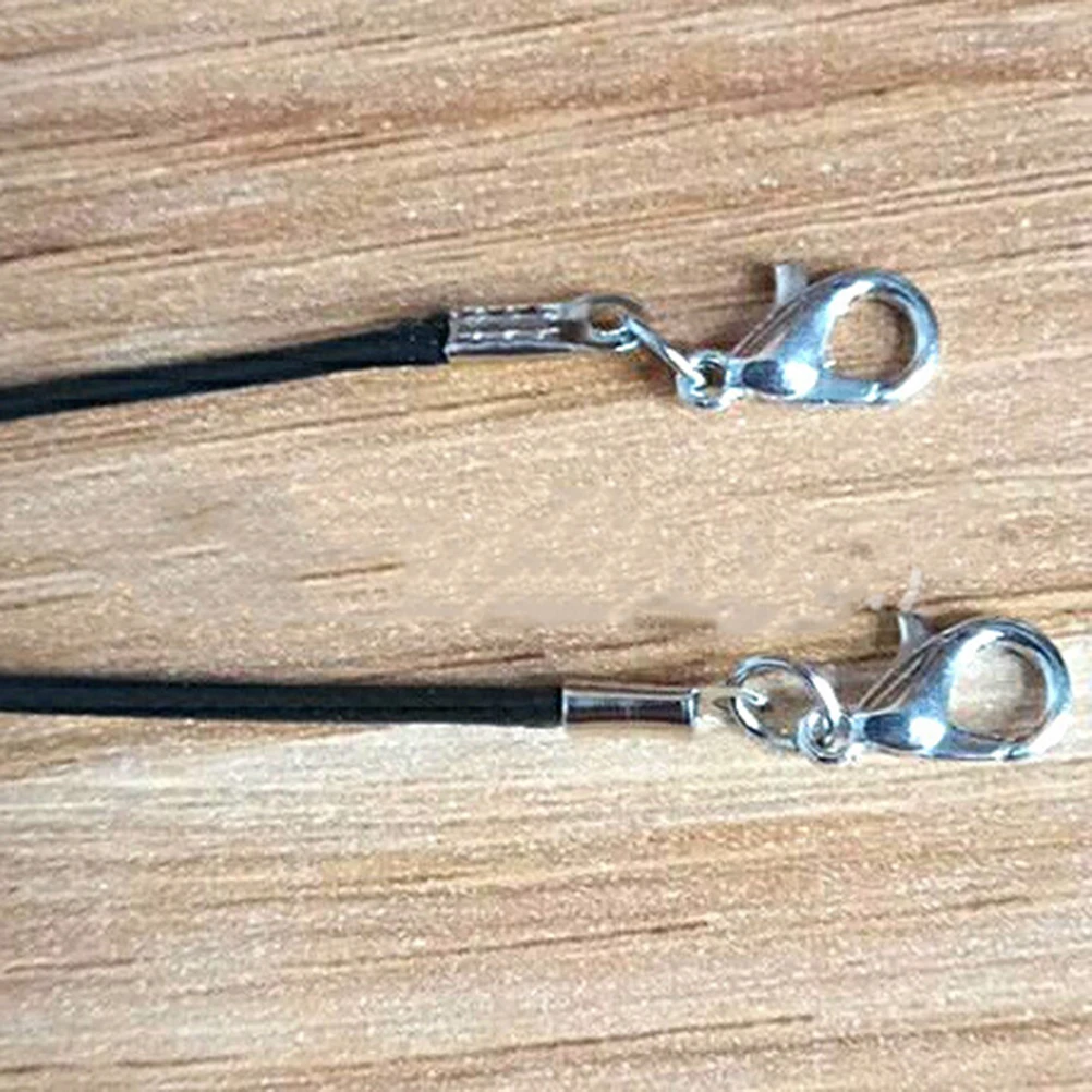 

10Pcs Imitation Waxed Necklace Cord 1.5mm 60cm Length Lobster Claw Clasp Extension Chain Cord for Jewelry Making