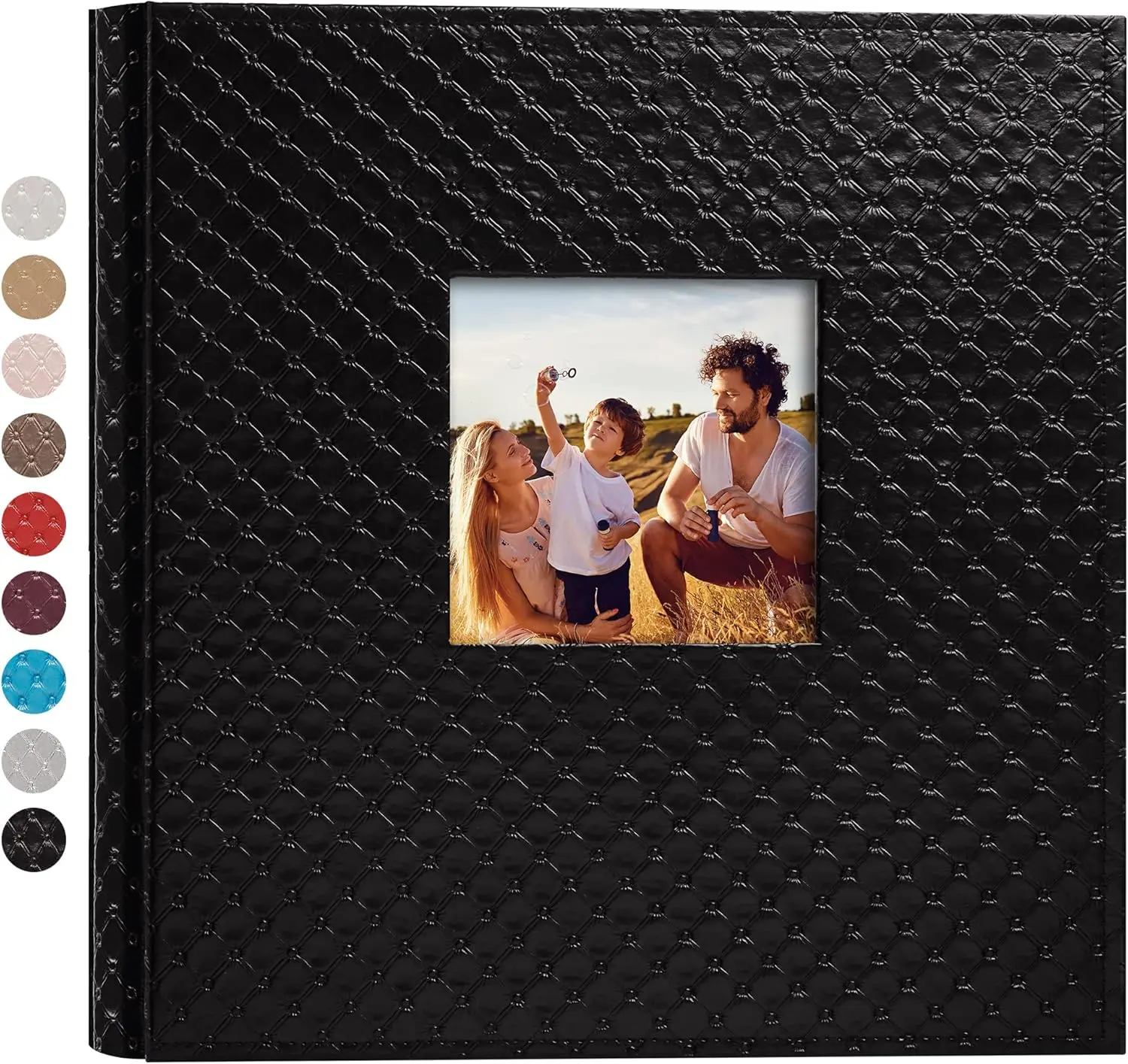 

Leather Photo Album 4x6 600 Photos Large Capacity Picture Book with Horizontal and Vertical Pockets for Baby Wedding Ann