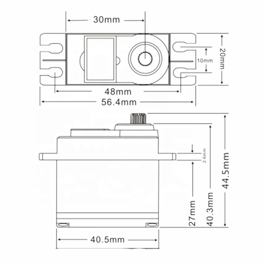 JX Servo PDI-HV5523MG Digital Servo 1/8 1/10 RC Auto Roboter Flugzeug 23KG 8,4V 0,16 Sek PDI-6225MG-300 HV Upgrade für 1/10 Skala