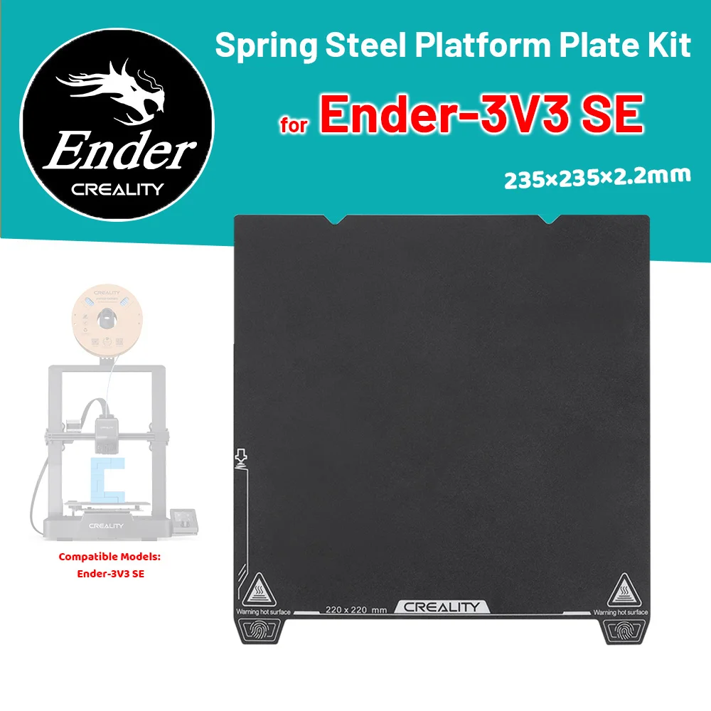 

Creality Ender-3V3 SE Spring Steel Platform Plate Kit 3D Printer Accessories