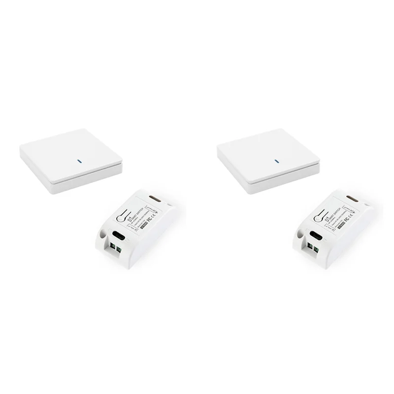 

VOFUN-2X Беспроводной интеллектуальный выключатель света RF 433 МГц Управление освещением Интеллектуальный переключатель переменного тока 90-250 В 10 А Модуль (1 Вт и 1 C)