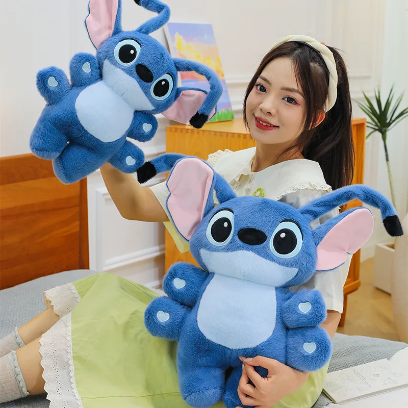 

65cm Disney Kawaii Stitch Plush Toy Stuffed Doll Six Armed Plushie Creative Birthday Gift for Kids Cute Long Horned Stitch Doll