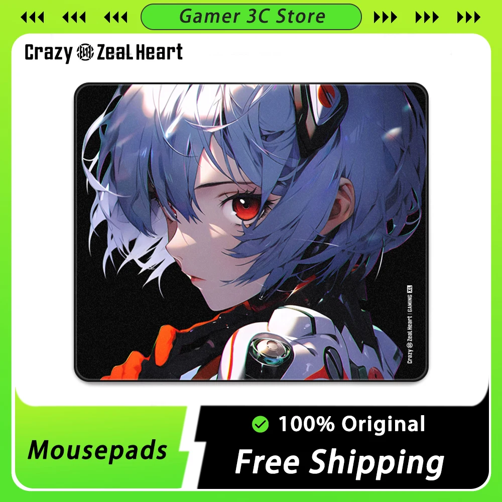 Crazy ZealHeart Mousepads Rubber Non-Slip 4K 450x400mm Washable Gaming Mousepad Oilproof Waterproof Dirt Tolerance Office Gifts