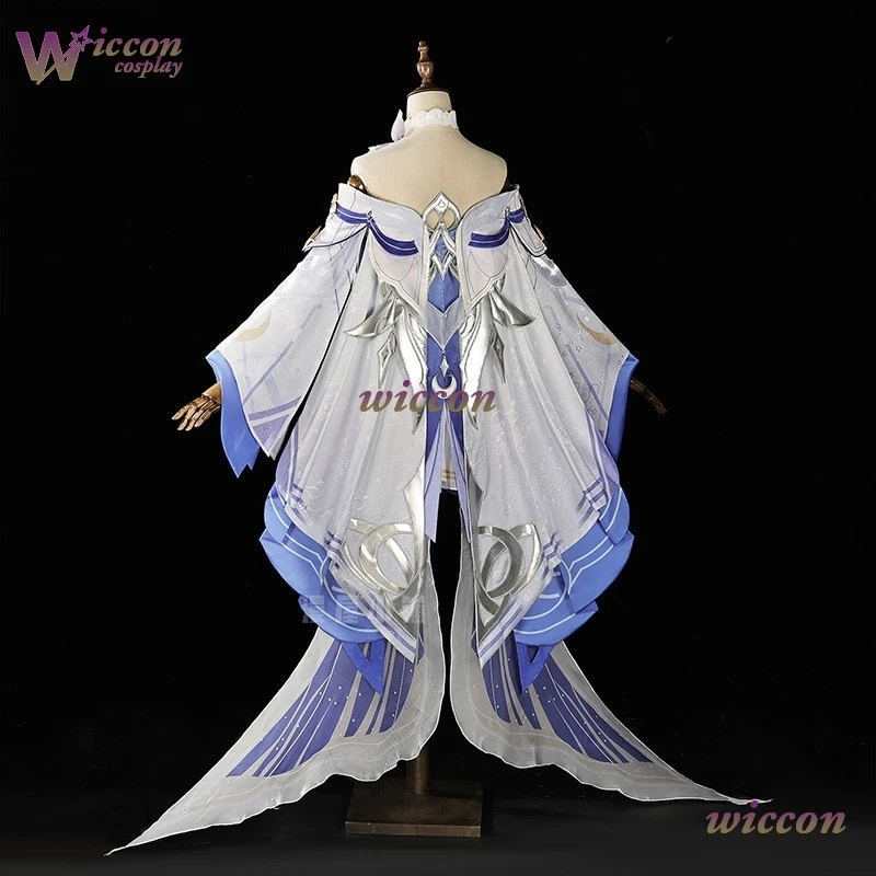 Mag/Columbina Genshin Impact Cosplay Damselette Moon Maiden traje Cos peluca Halloween conjunto completo ropa diosa Kuutar decoración