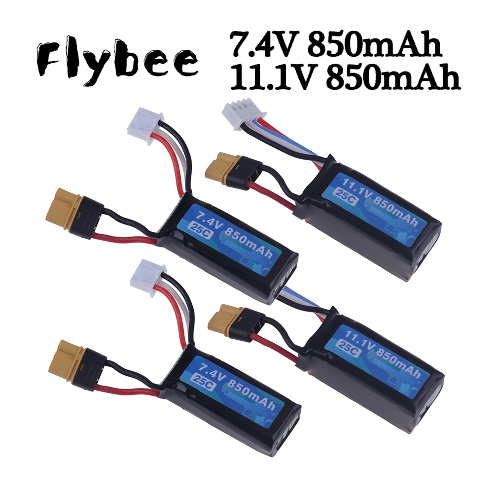 2S 7.4V / 3S 11.1V 850mAh 25C Lipo Battery For UDL-M17 UDLP320 Model Pistol Battery Gun Toys Spare Batteries