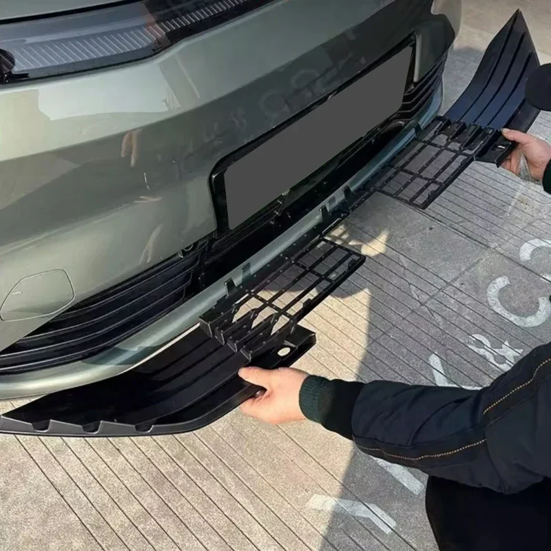 ABS Car Modify Front Buckle Insect Proof Net Matte Black Auto Front Bumper Center Intake Grille Cover For LYNK&CO 08 2023-2026