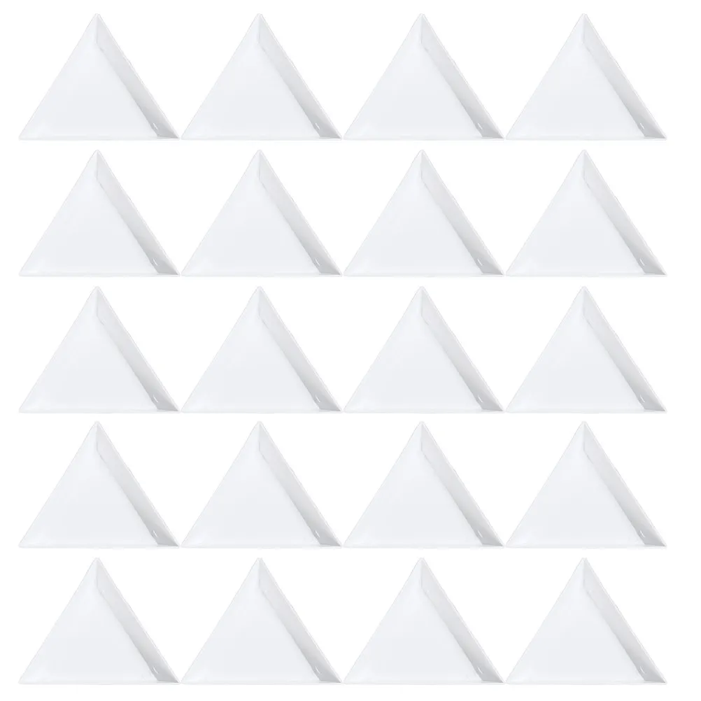 50Pcs Triangular Jewelry Tray Lightweight Stackable Bead Sorting Dish Angled Edge Pouring Design for Jewelry Making Storage
