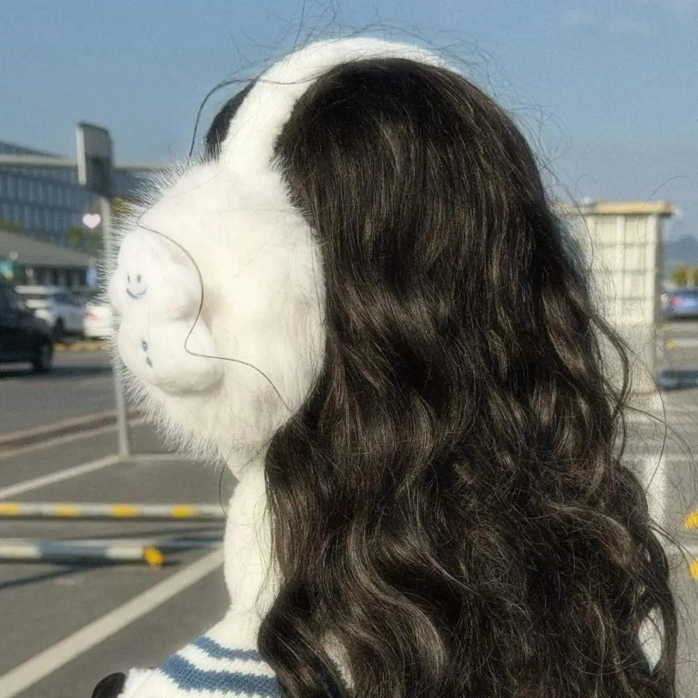 

Модные зимние наушники «Маленький снеговик», мягкие кашемировые меховые наушники, регулируемые грелки для ушей с защитой от холода, уличные