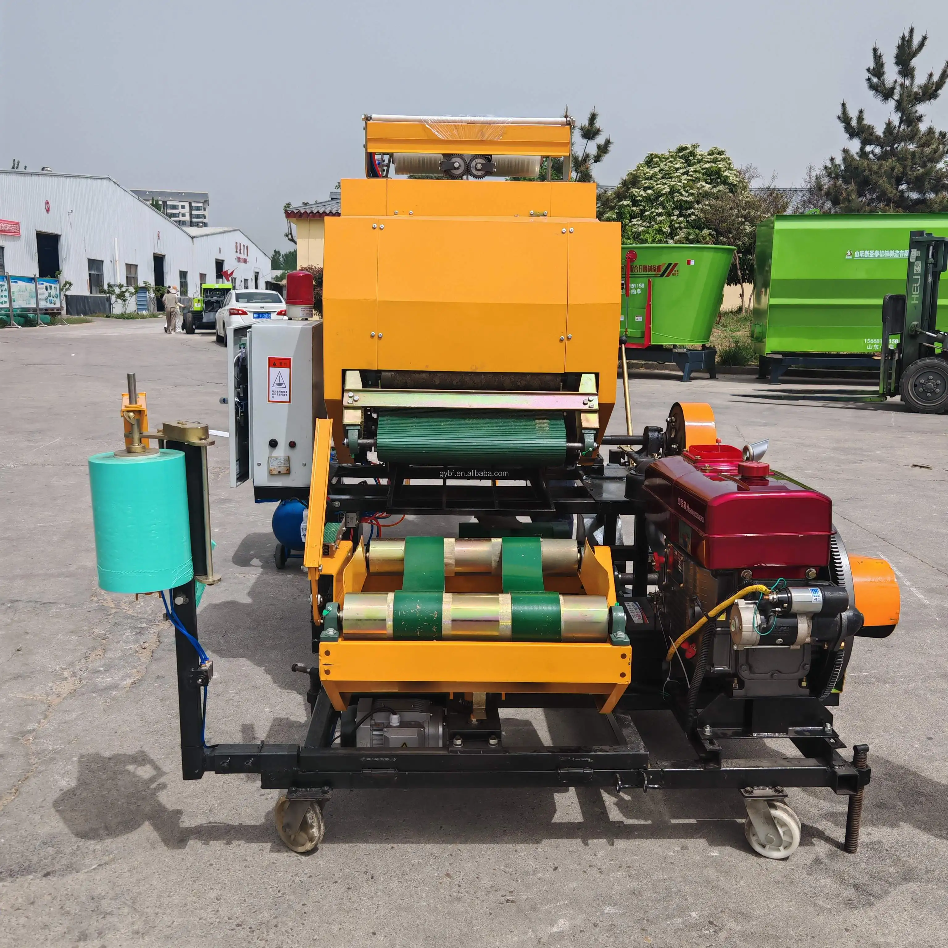 Automation Corn Silage Baler Equipment Electric Straw Hay Alfalfa Baler Packing Machine