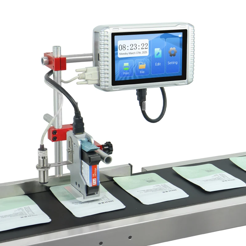 Demin L20 Automatic Inkjet Printer Assembly Line Inkjet Production Date Bag Carton Bottle Cap Online Coding Machine