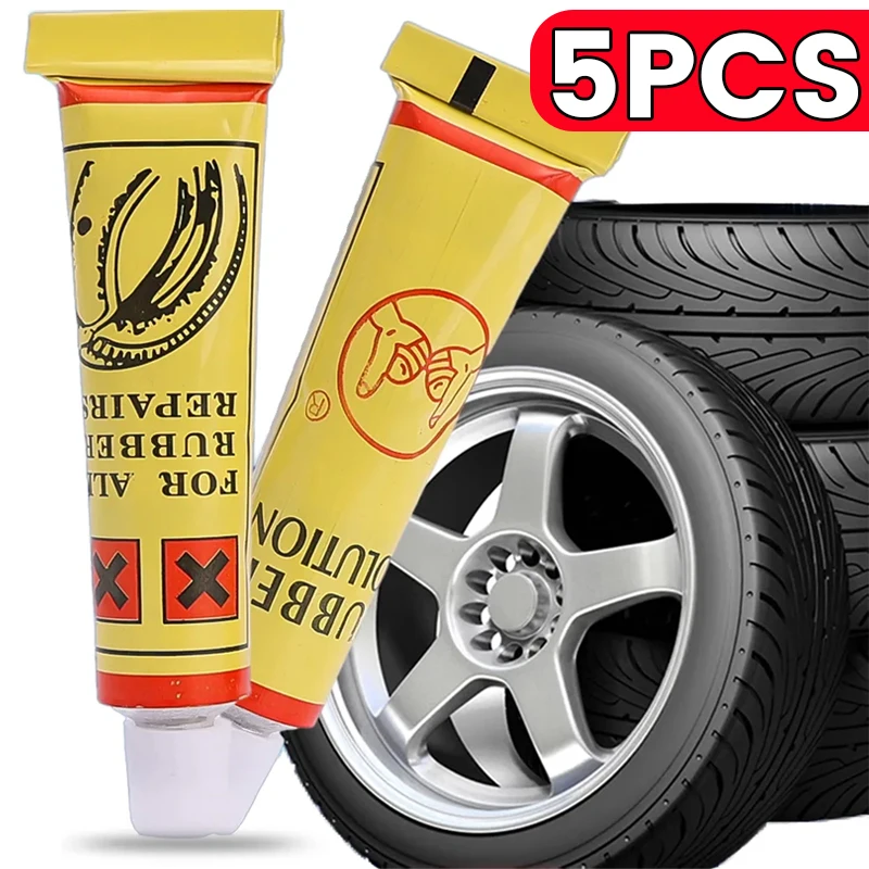 

5/1Pcs Car Tyre Repairing Glue Bicycle Motorcycle Tire Inner Tube Patching Glue Rubber Cement Adhesive Tire Repairing Glue Tools