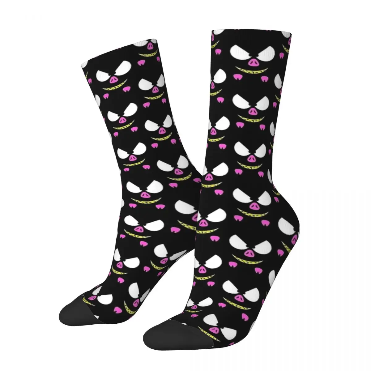 Hip-hop P-Chan The Pig Soccer Socks Ranma Anime Manga Polyester Long Socks for Women Men Non-slip