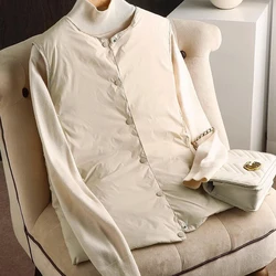 SEDUTMO-Chaleco de plumón de pato para mujer, parka fina y ultraligera, Estilo Vintage, ideal para otoño e invierno, ED2045