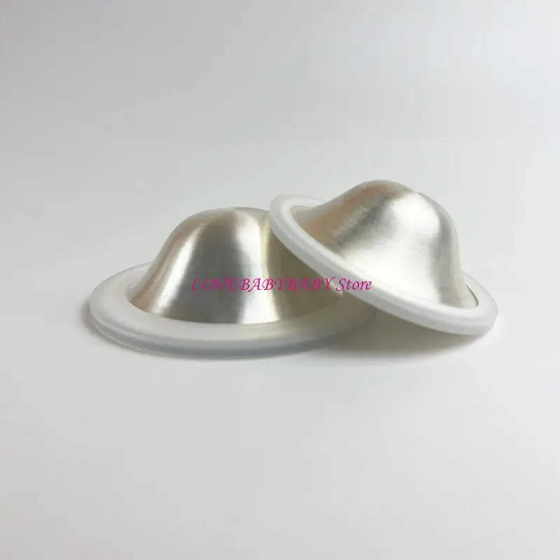 Silver Nipple Cushions Circlet RelievesPainful Friction Perfect for Nursing Moms 4XBC