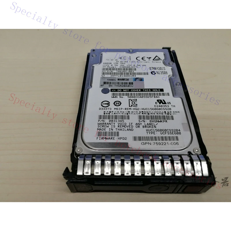 A+ FOR 759212-B21 for HPE 759548-001 600GB 15K SAS 12G SFF 2.5" SC HDD Hard Disk Drive