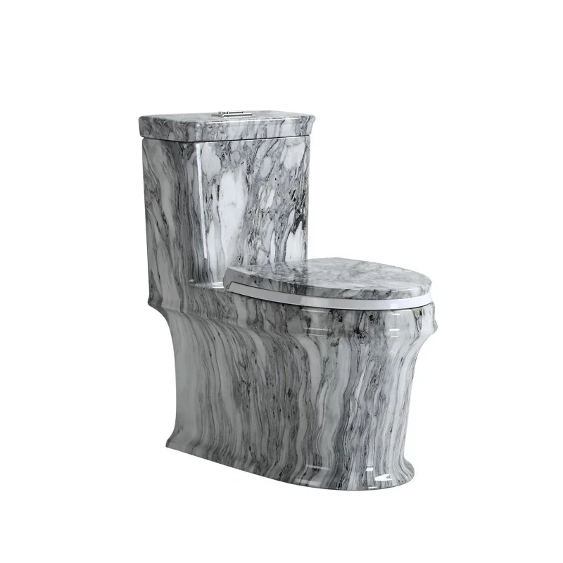 

wood grain toilet marbled toilet personality fashion household odor super siphon color toilet