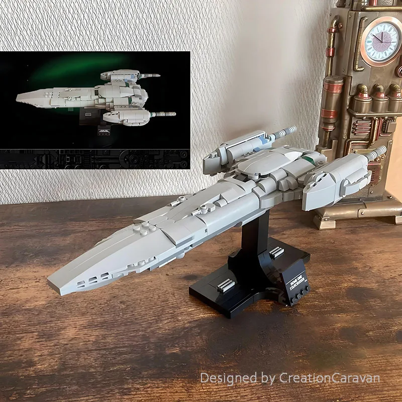 

НОВЫЙ 460 шт. MOC Episode 1 Nubian Royal Starship, набор строительных блоков в масштабе миди, модель космического корабля, набор кирпичей «сделай сам», игрушки, подарки