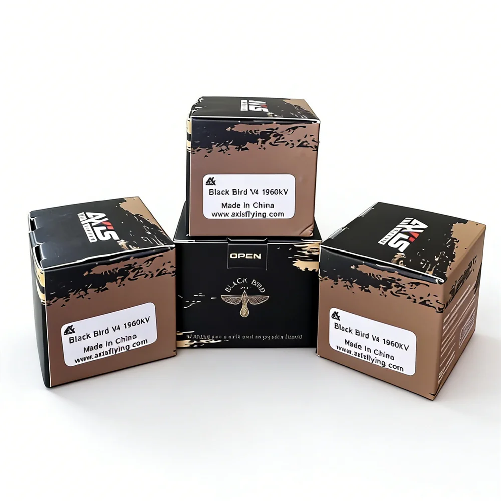 

Мотор AxisFlying Black Bird V4 2307.3, варианты 1960KV и 2060KV, 12N14P, 6S LiPo, 34.74г, для 5-дюймового FPV-дрона для гонок