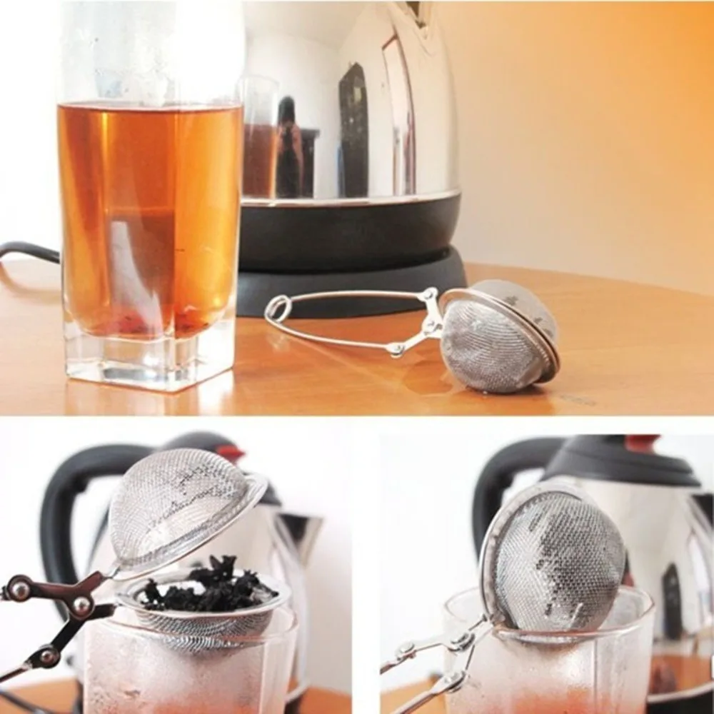 Creative Handle Tea Infuser Stainless Steel Tea Bag Diffuser Tea Strainer Reusable Teapot Gadgets Mesh Tea Ball Home & Living