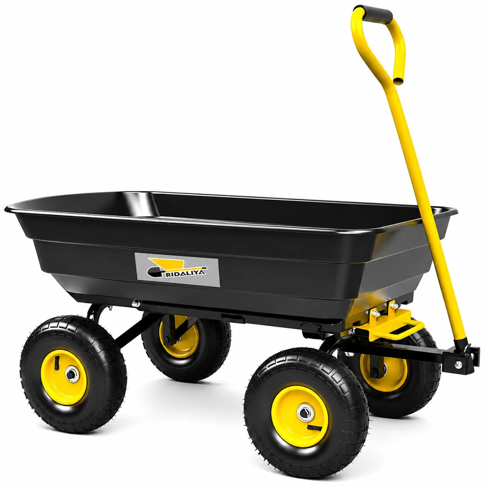 Garden Dump Cart, 5 Cu.Ft. Heavy-Duty Utility Wagon with 900lbs Capacity, 10