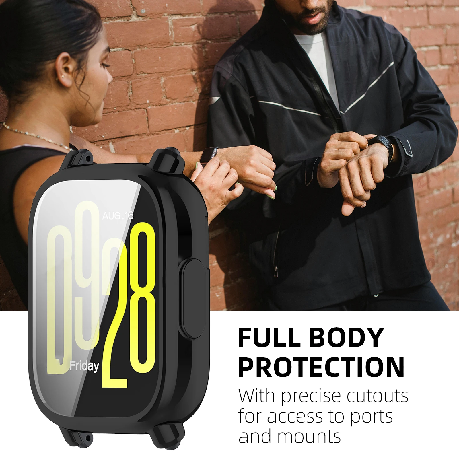 Case for Redmi Watch 5 Screen Protector Case Soft TPU All-Around Protective Bumper Cover for Watch 5 Lite / Active Accessories