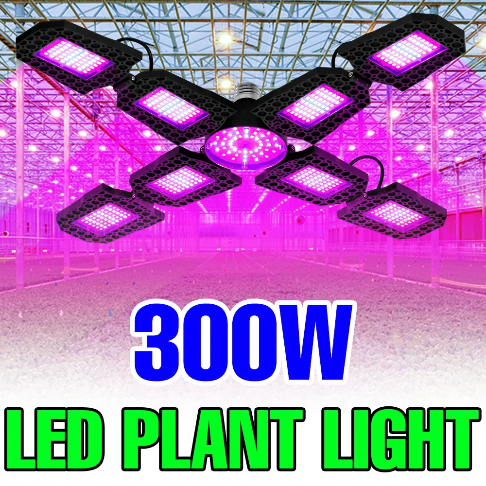 300W LED Deformabile Pianta Coltiva La Lampadina Per Interni E27/E26 Spettro Completo Idroponica Lampada di Riempimento UV/IR Serra Tenda Voli Piantare Lampade