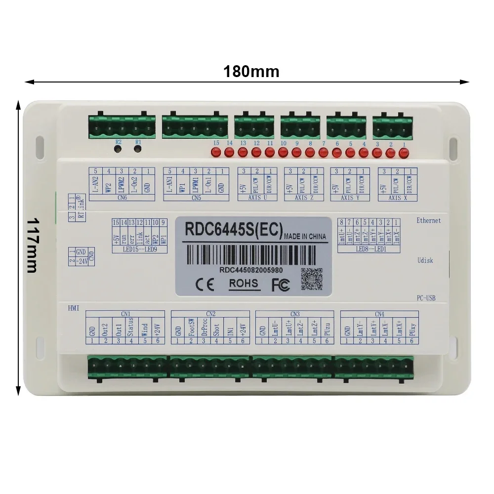 QDHWOEL Ruida controlador RDC6445G RDC6445S sistema de Control láser CO2 para máquina de grabado de corte láser actualización RDC6442 RDC6442G