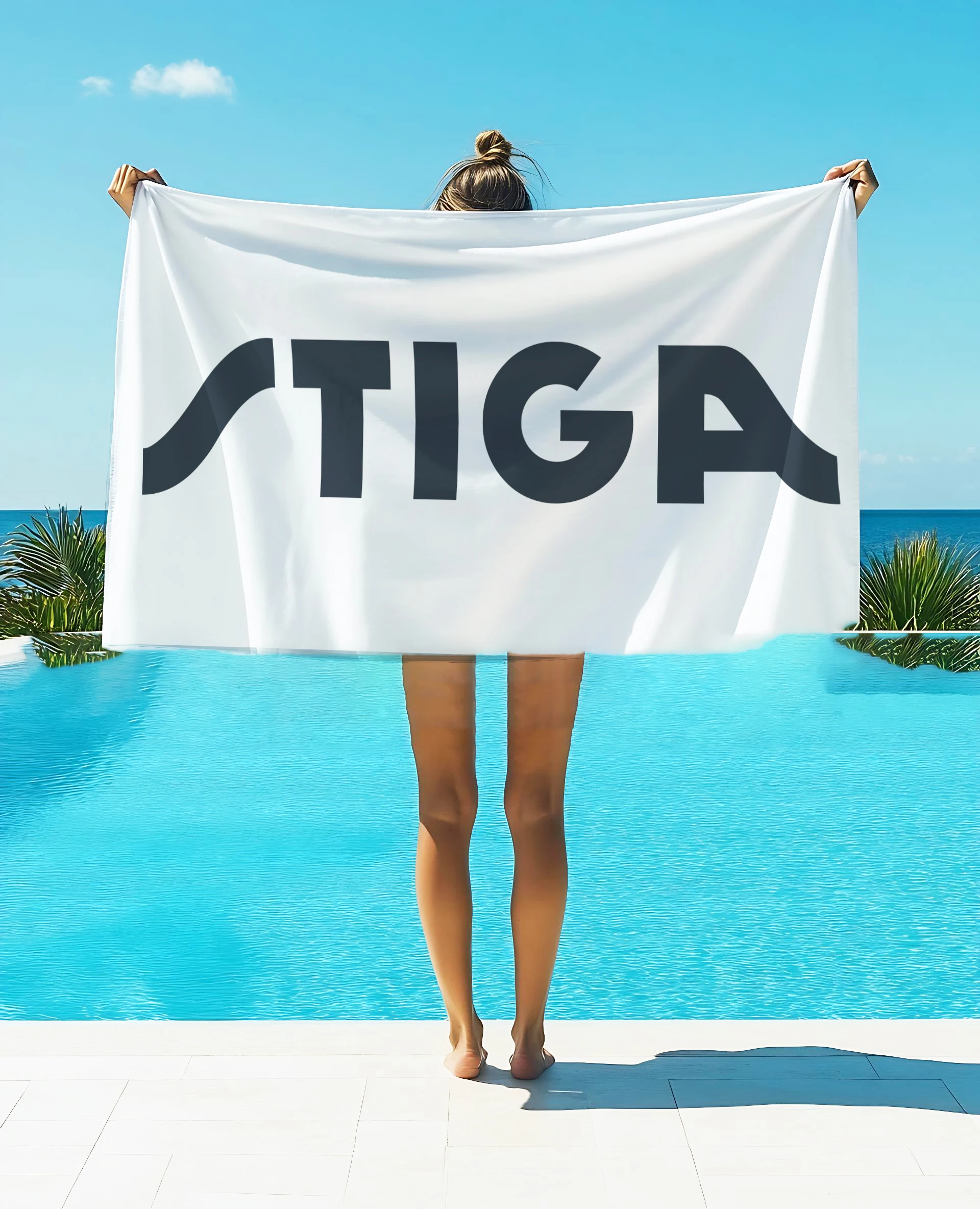 S-STIGA 卓球ロゴビーチタオル 吸水速乾 ソフトヨガ  - Badminton Logo のレビューと価格