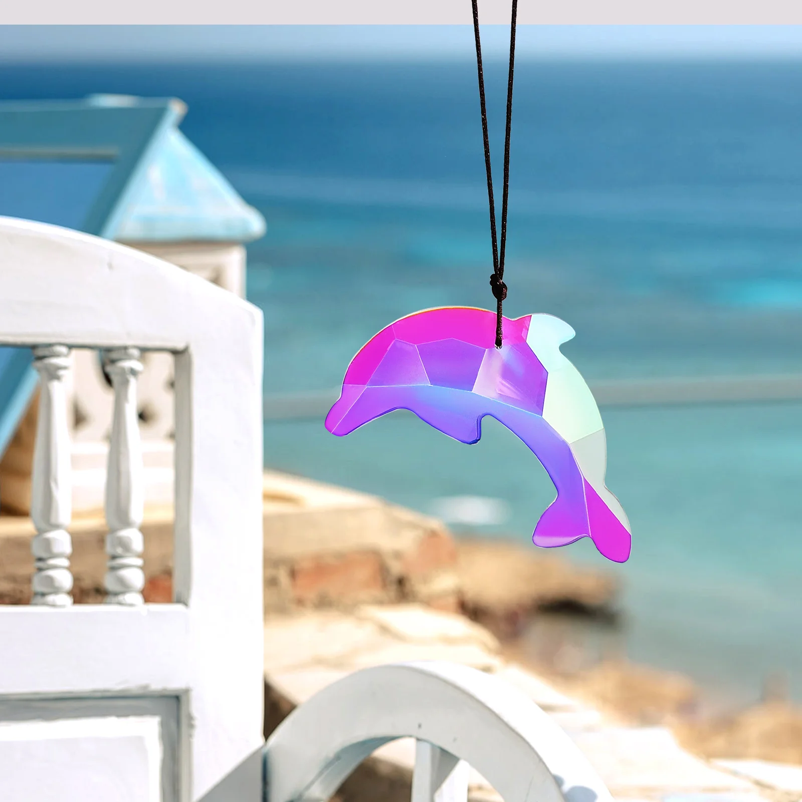 

Crystal Dolphin Prism Pendant Hanging Sun Catcher Home Decor Window Prism Marine Decor Household Ornament Colorful Statue