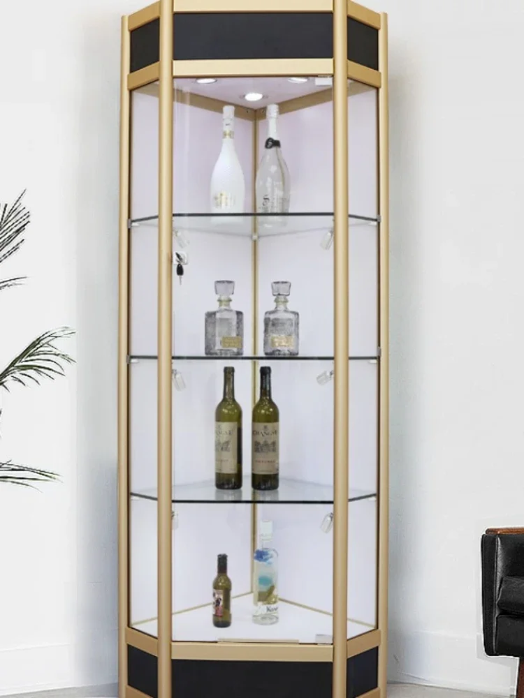 Display Living Room Wine Cabinets Glass Modern Storage Liquor Wine Cabinets Wall Corner Meuble Vin European Furniture QF50JG