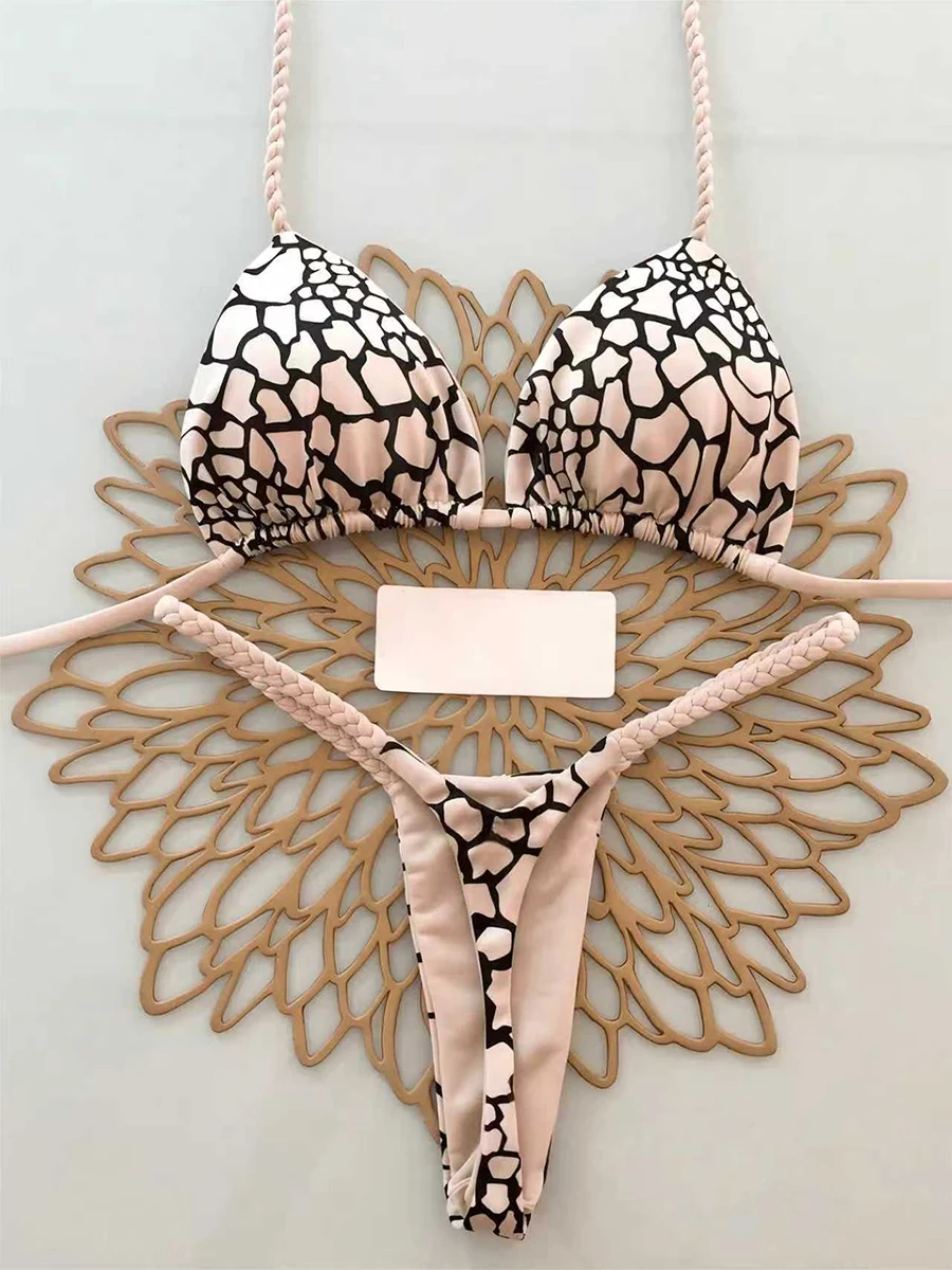 

Swimwear 2026 Sexy Women's swimsuit Push Up Bikinis Print Bikini Set Micro Biquini Bathing Suit Summer Beachwear Female