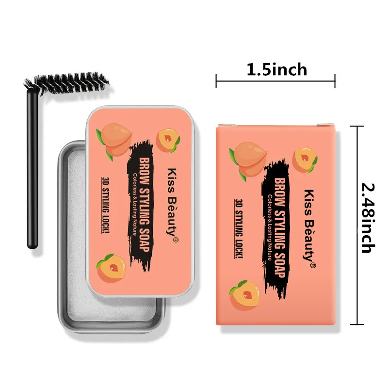 Waterproof Transparent Eyebrow Soap Set of 2 Clear Waterproof Mascara Longlasting Eyebrow Shape Soap Natural Refreshing Formula