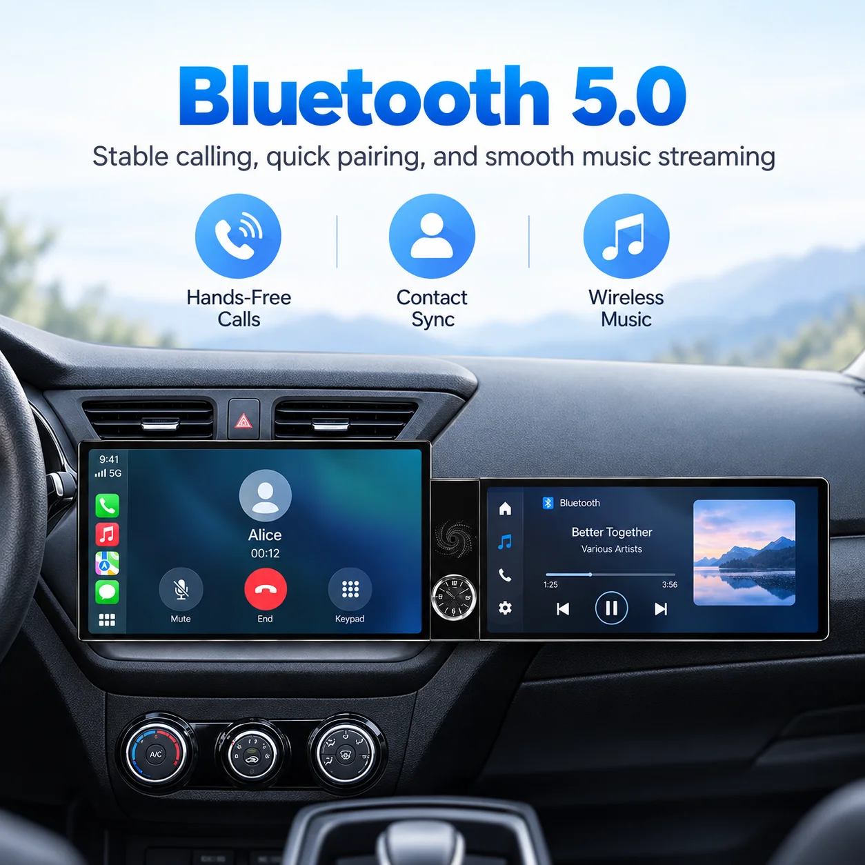 13.1+12.3 Inch Dual Screen Car Radio for Nissan Patrol Y61 2004-2012 Android Auto Carplay Navigation GPS Multimedia Stereo