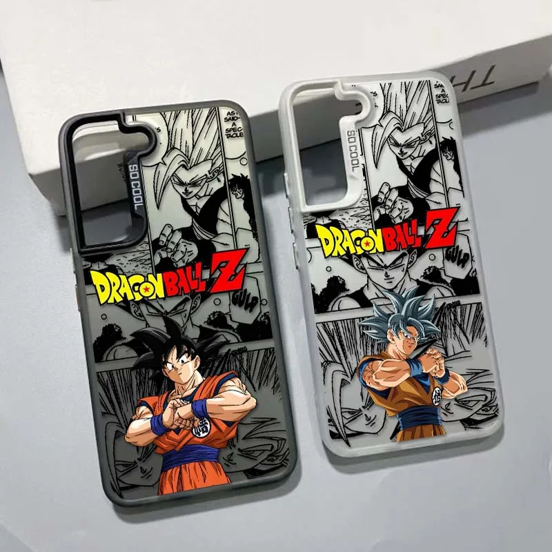 Anime D-Dragon Ball Goku Cover For Samsung Galaxy S26 S25 S24 S23 S22 S21 S20 FE Ultra Plus Colorful Silver Phone Case
