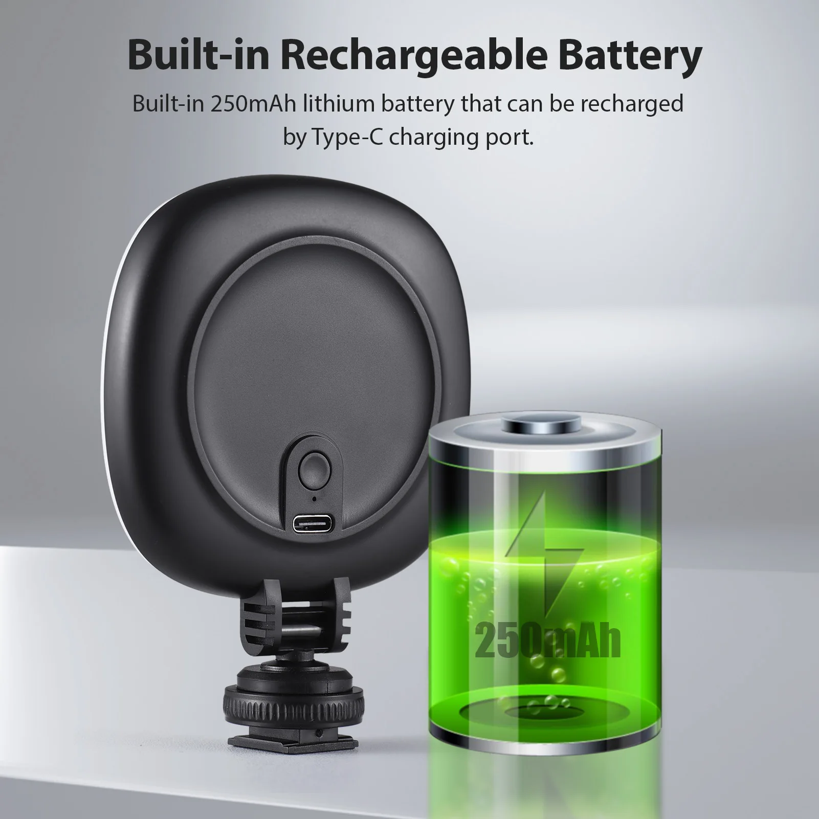 2 حزمة جيب LED الفيديو الضوئي ضوء الكاميرا التصوير الفوتوغرافي LED ملء الضوء 3 أوضاع الإضاءة 3 مستويات سطوع المدمج في البطارية مع