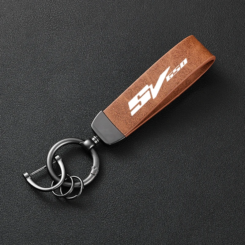 High-Grade Leather Motorcycle Keychain Holder Keyring For Suzuki SV650 X/S SV650S SV650x SV 650 1999-2025 Accessories - view 4