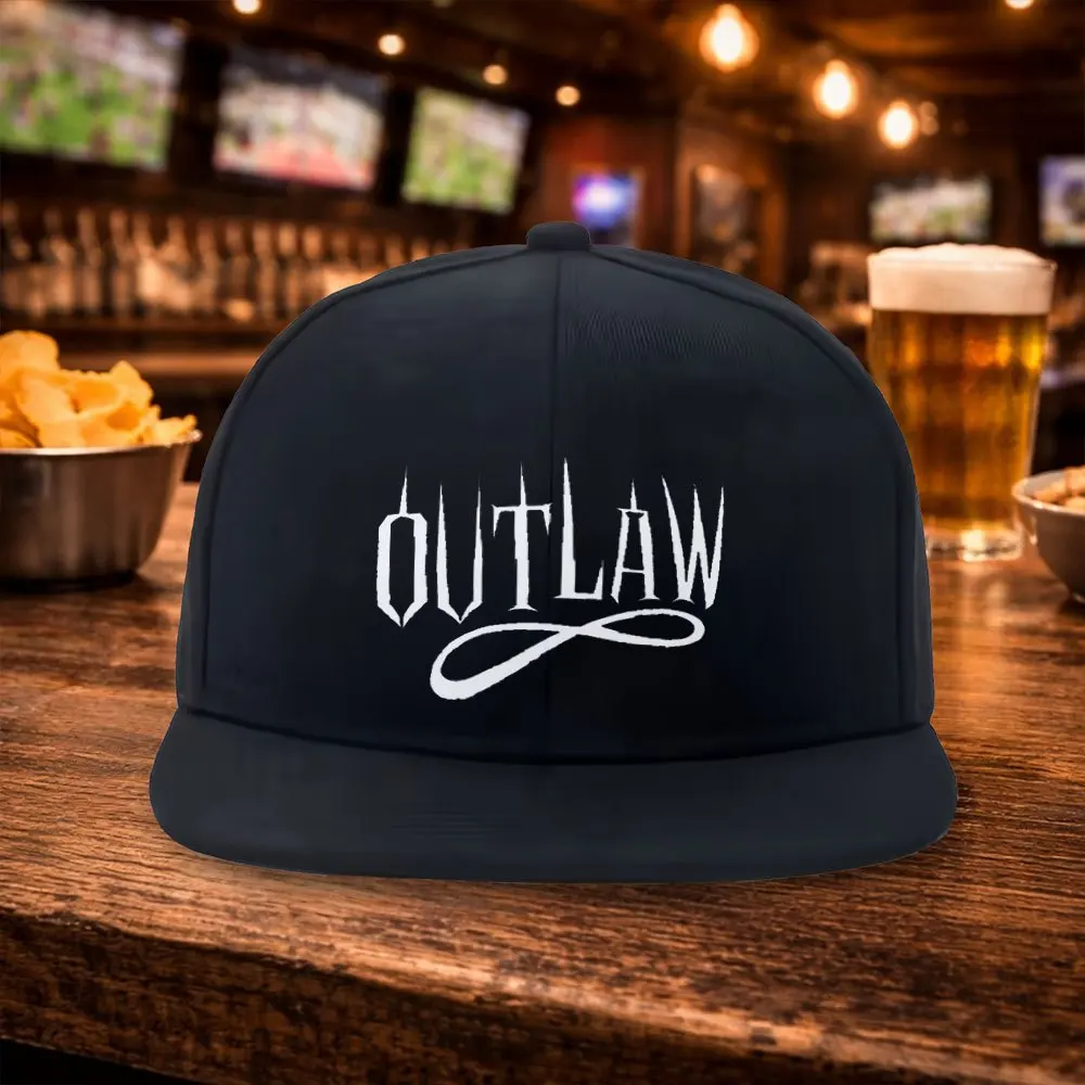 Boné de Beisebol Hip-Hop com Aba Reta Estampado OUTLAW 2026 - Boné Esportivo de Moda Urbana para Atividades ao Ar Livre - Boné Hip-Hop para Casais - Versátil Duckbill